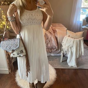 White midi dress country rustic